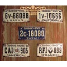 Car Number Plate with Retro technology Decorative Car Plate Vehicle Number Plate Deisgn